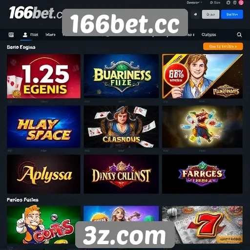 Tipos de jogos disponíveis no site 166bet.cc